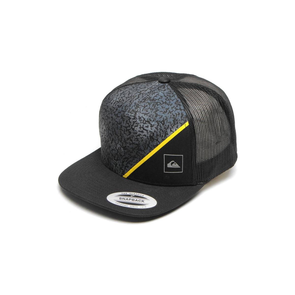 Boné Quiksilver Aba Reta Snapback Ag Print - Preto+Amarelo | Netshoes