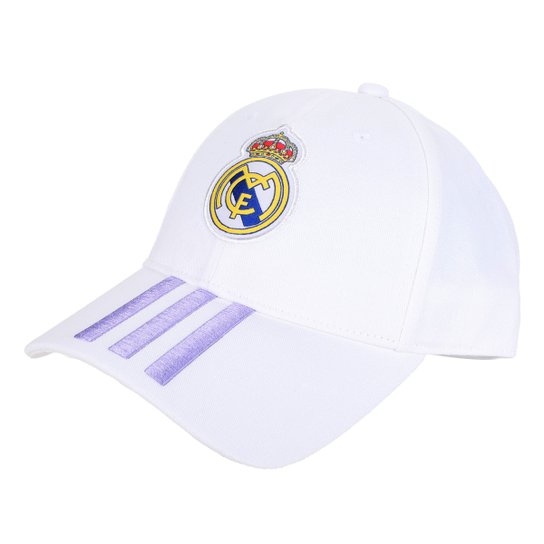 Boné Real Madrid Adidas - Branco+Roxo Menor preço em Boné Real Madrid Adidas - Branco+Roxo