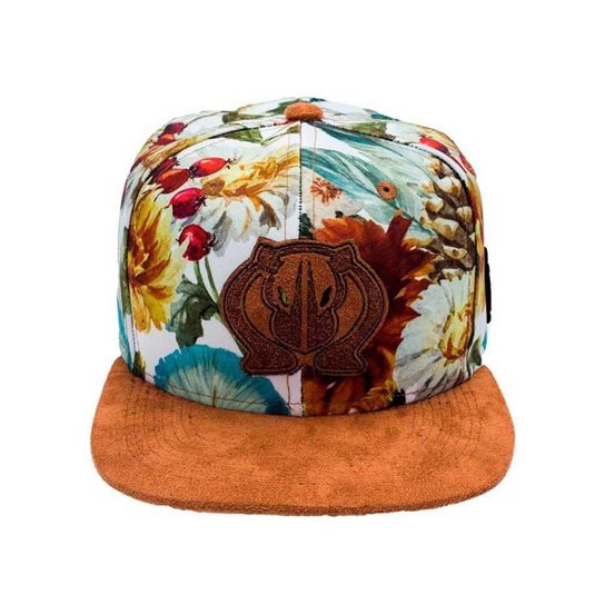 Boné Rhino Size Snapback Aba Reta - Branco+Caramelo Menor preço em Boné Rhino Size Snapback Aba Reta - Branco+Caramelo
