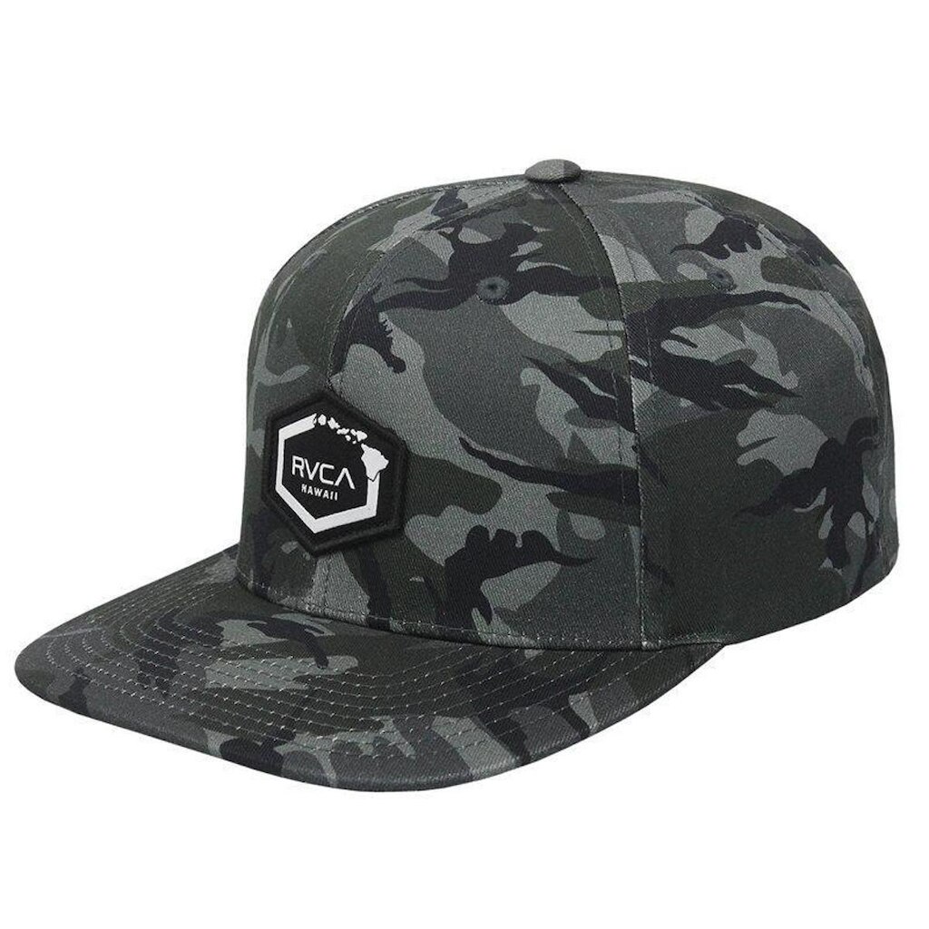 Boné RVCA Island Hex Snapback Black Camo