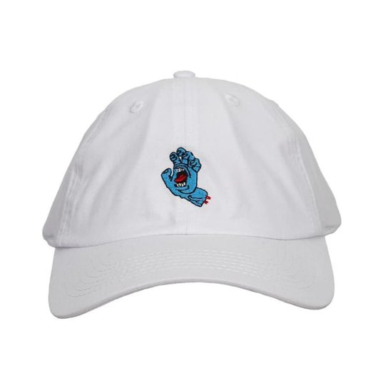 Boné Santa Cruz Screaming Hand Dad Hat Branco - Branco Menor preço em Boné Santa Cruz Screaming Hand Dad Hat Branco - Branco