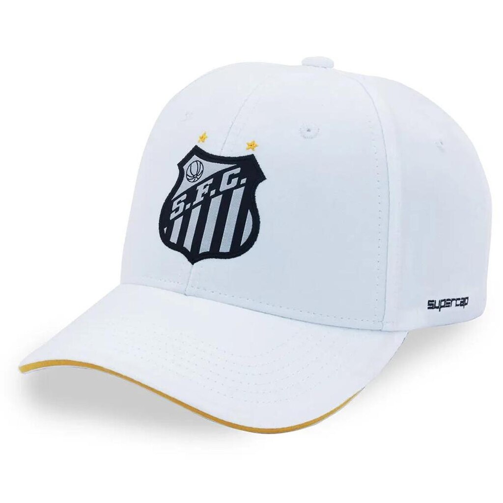 Boné Santos SuperCap Bordado Frontal Aba Curva - Oficial
