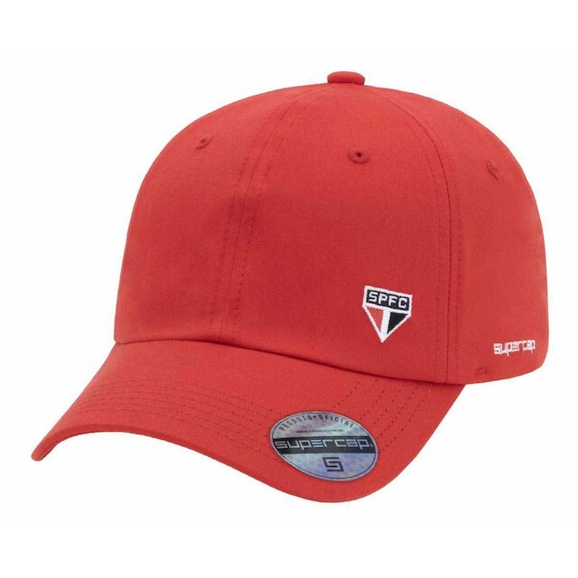 Boné São Paulo Bordado Lateral Frontal Supercap Vermelho