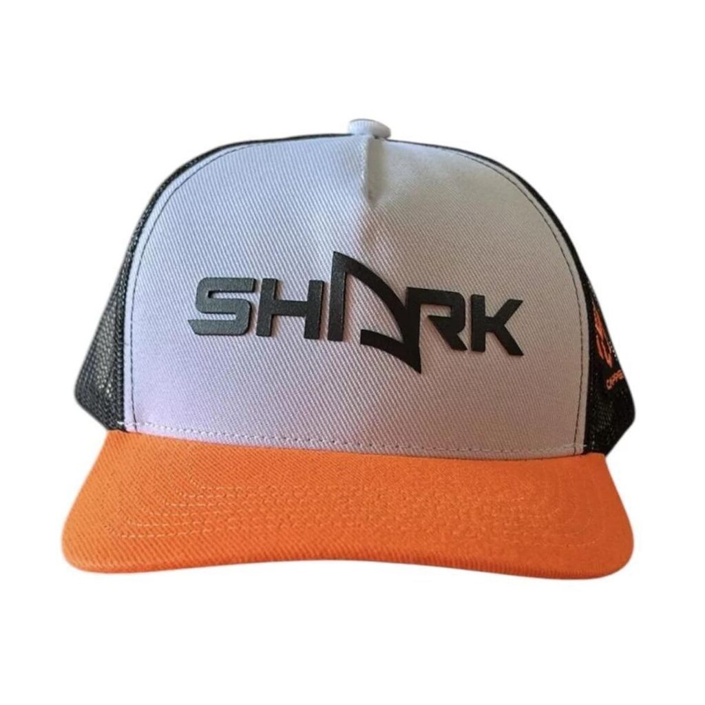 Boné Shark Michele Cappelletti Preto e Laranja