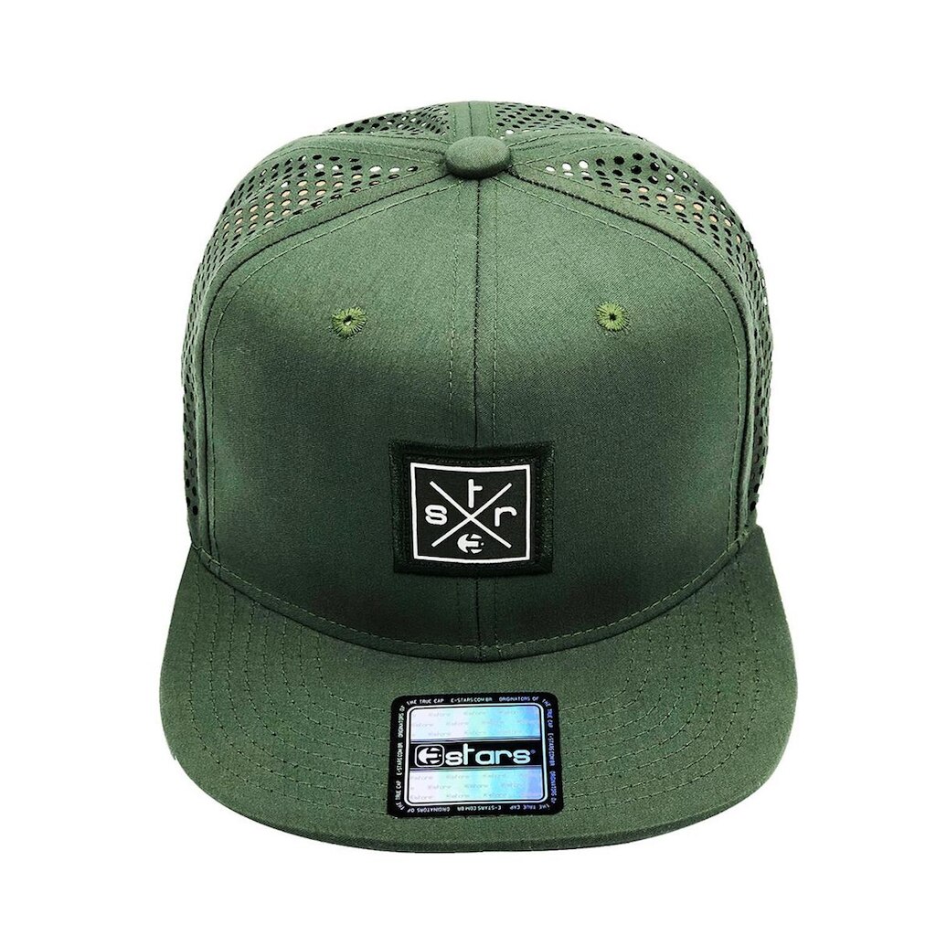 Bone Snapback Aba Reta Microfibra Verde Musgo Est-328 E-stars