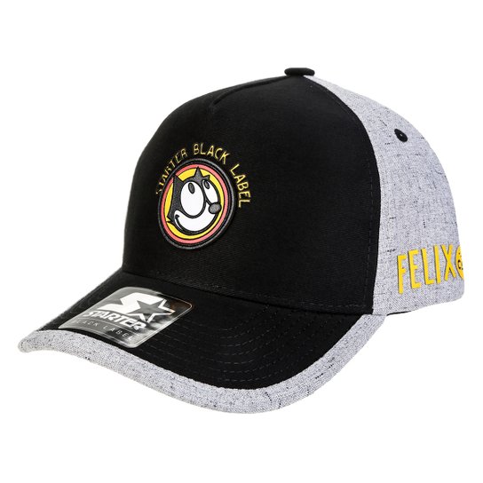 Boné Starter Aba Curva Gato Felix - Cinza Menor preço em Boné Starter Aba Curva Gato Felix - Cinza