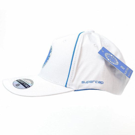 Boné Supercap Cruzeiro Silk Relevo Frontal e Lateral Dora
