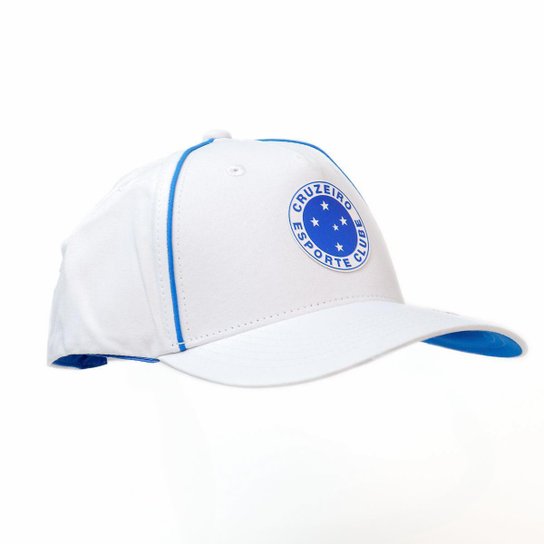 Boné Supercap Cruzeiro Silk Relevo Frontal e Lateral Dora