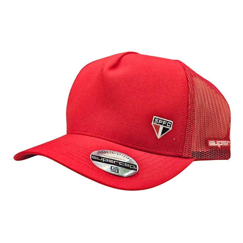 Bone Supercap São Paulo Trucker Bordado Frente e Lateral Microfibra U