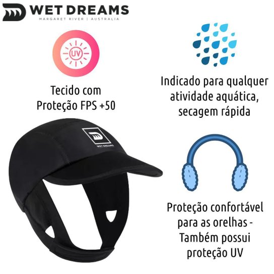 Boné Surf com Presilha Proteção UV +50 Wet Dreams Five Panel