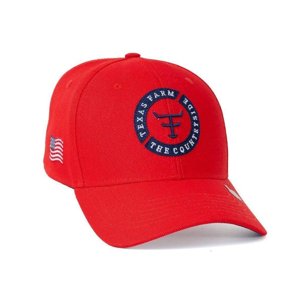 Bone Texas Farm - Tf689 - Vermelho/ Marinho Único