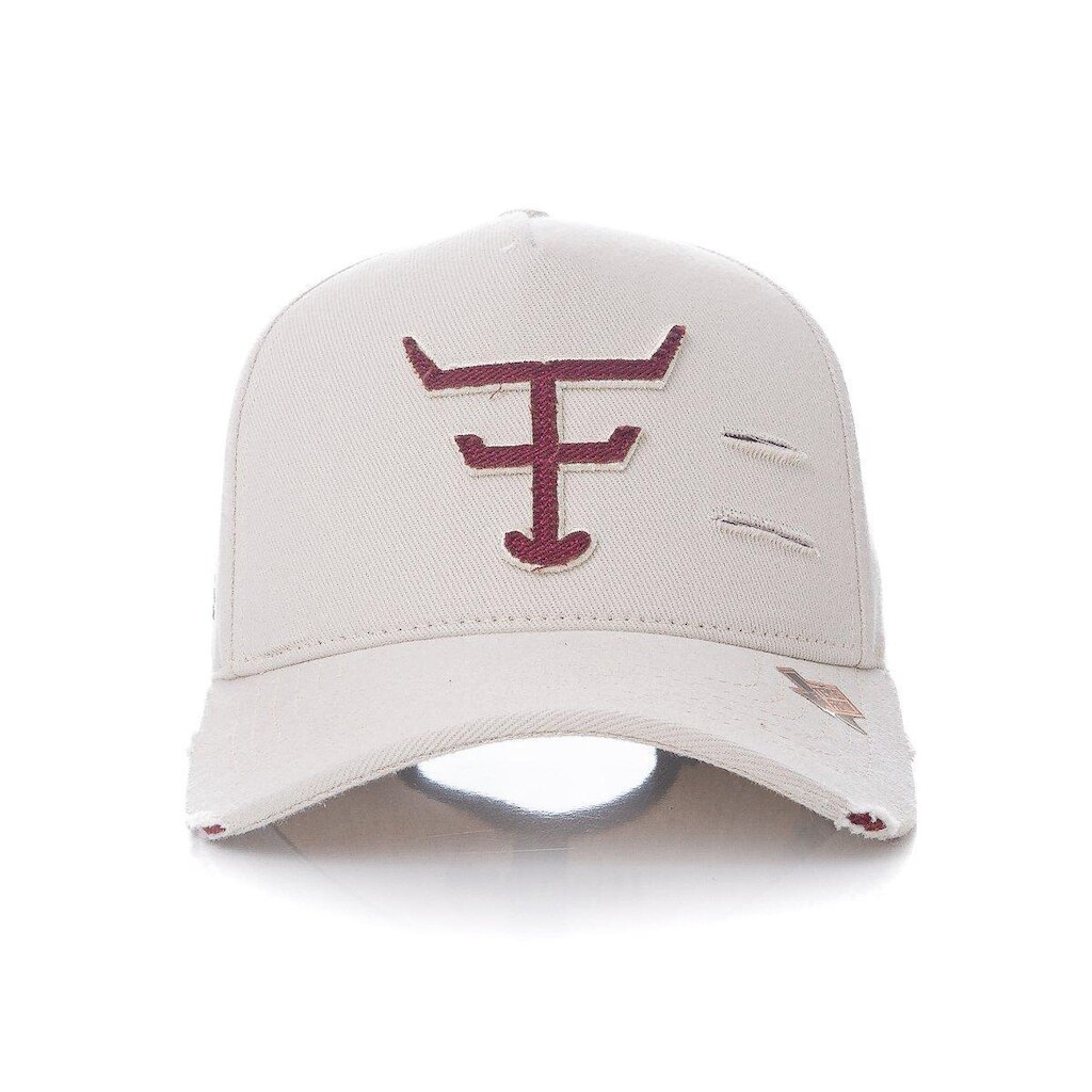 Boné Texas Farm - Tf836 - Bege/ Vermelho Bordo Único