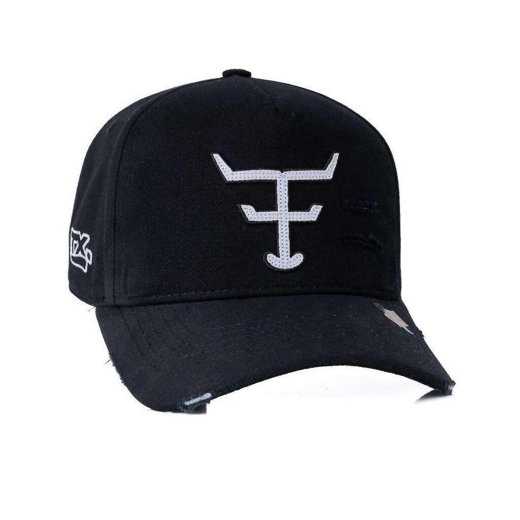 BONÉ TEXAS FARM - TF836 - PRETO/ BRANCO Único