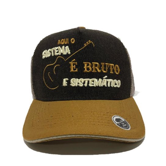 Boné The Bison Snapback Masculino Trucker Tela Telinha - Marrom Menor preço em Boné The Bison Snapback Masculino Trucker Tela Telinha - Marrom
