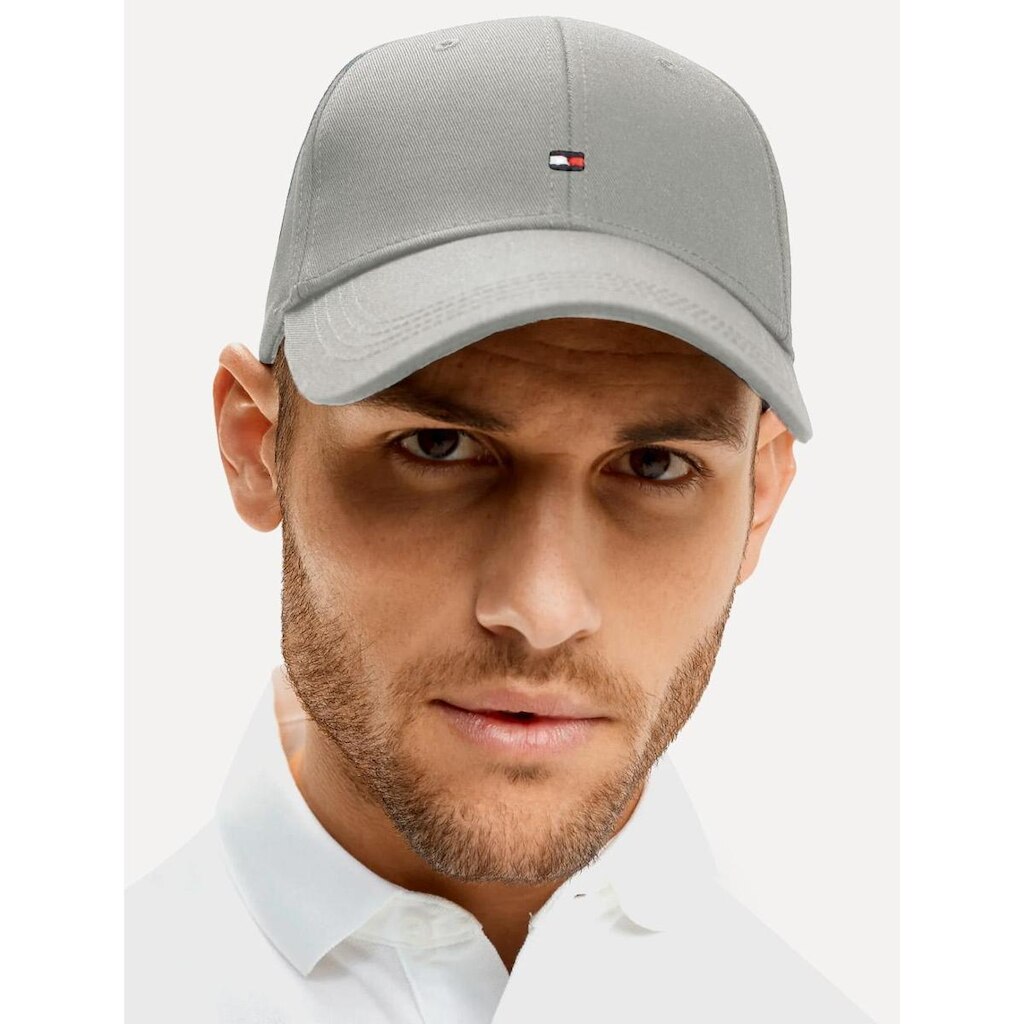 Boné Tommy Hilfiger Masculino Classic Cap Flag Tape Cinza Médio
