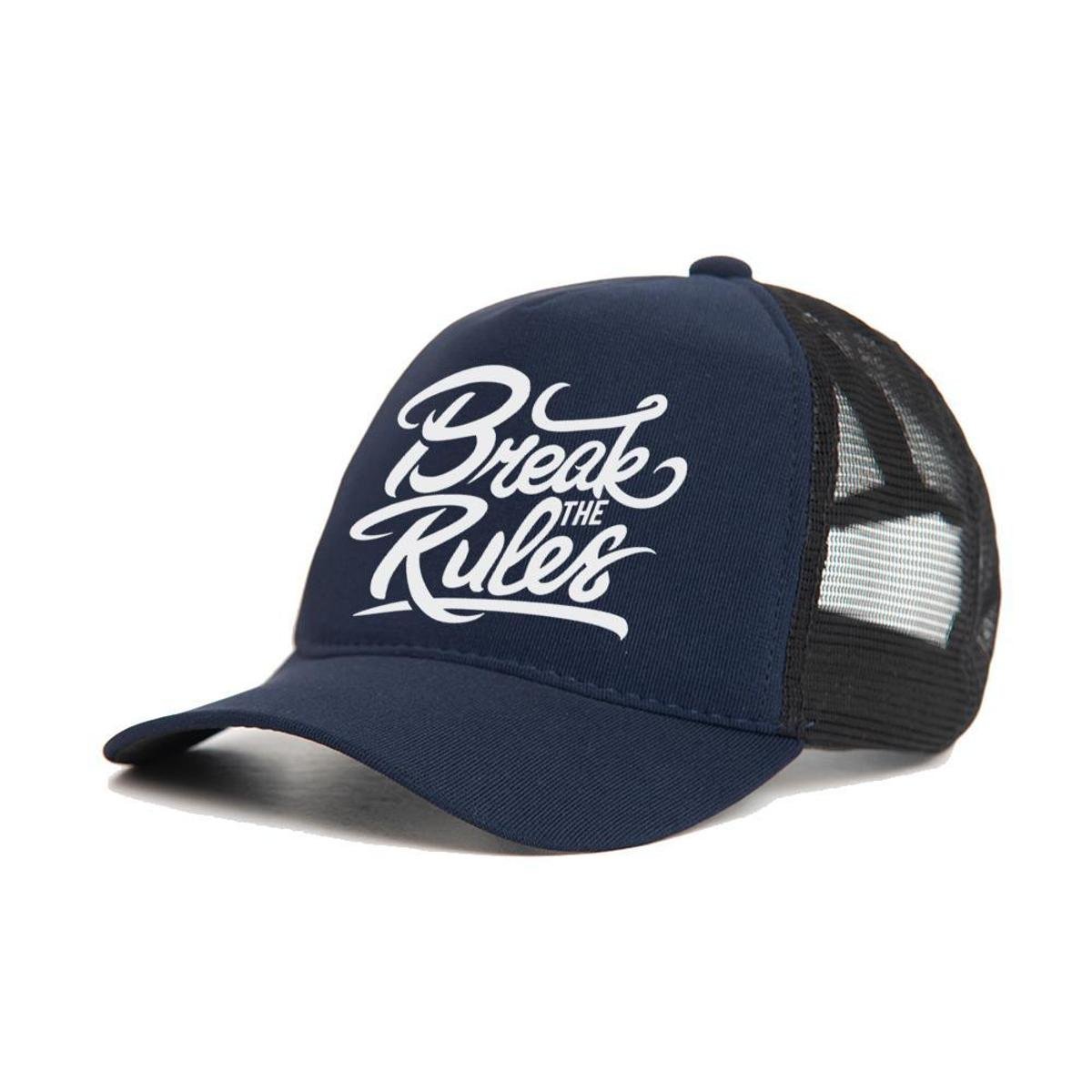 Boné Trucker Break The Rules Redinha Aba Curva Azul Netshoes