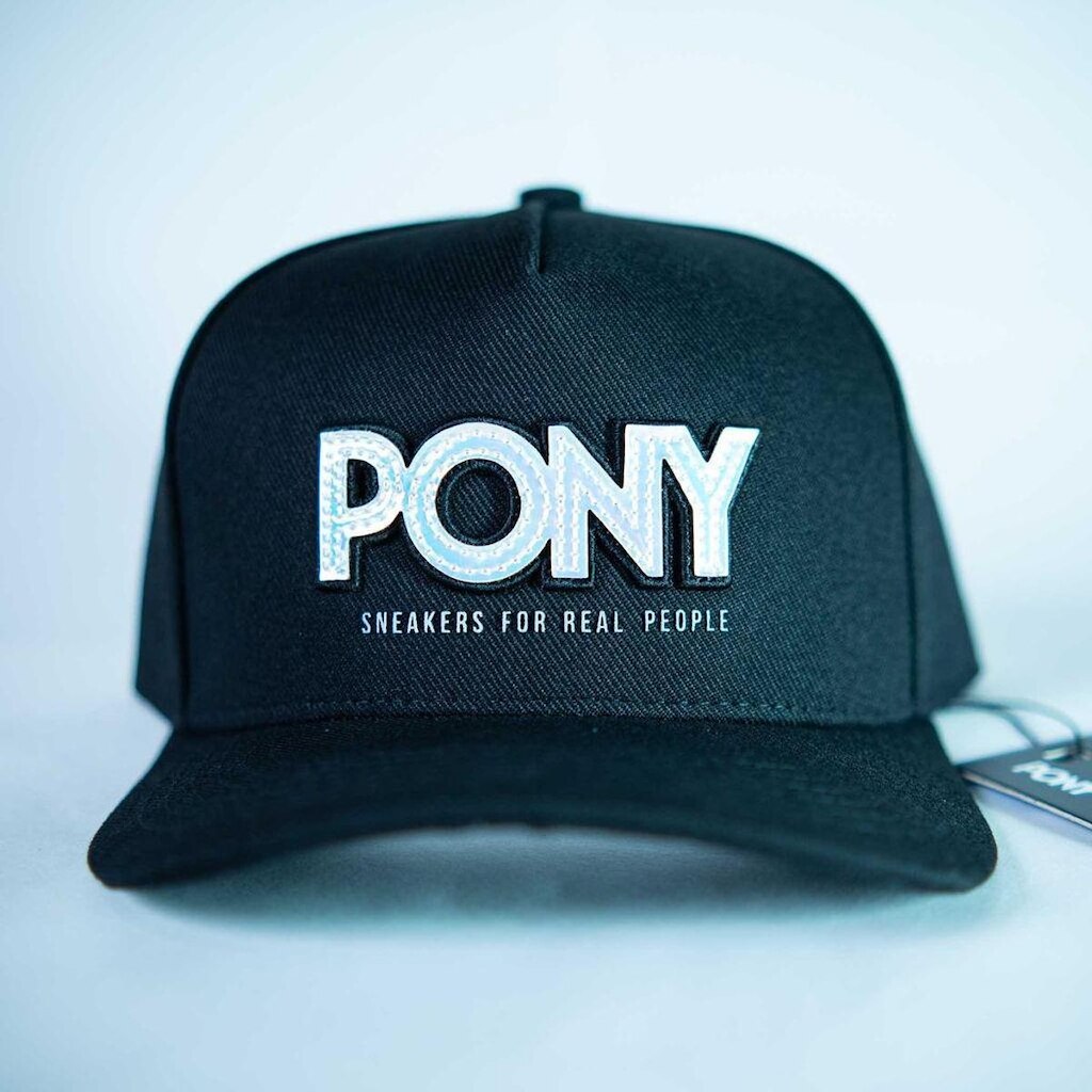 Boné Trucker Preto Holo - PONY