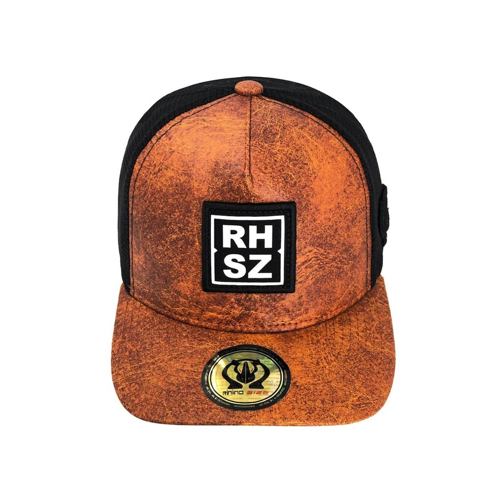 Bone Trucker Rhino Size Couro Marrom Mescla - Rhs-363
