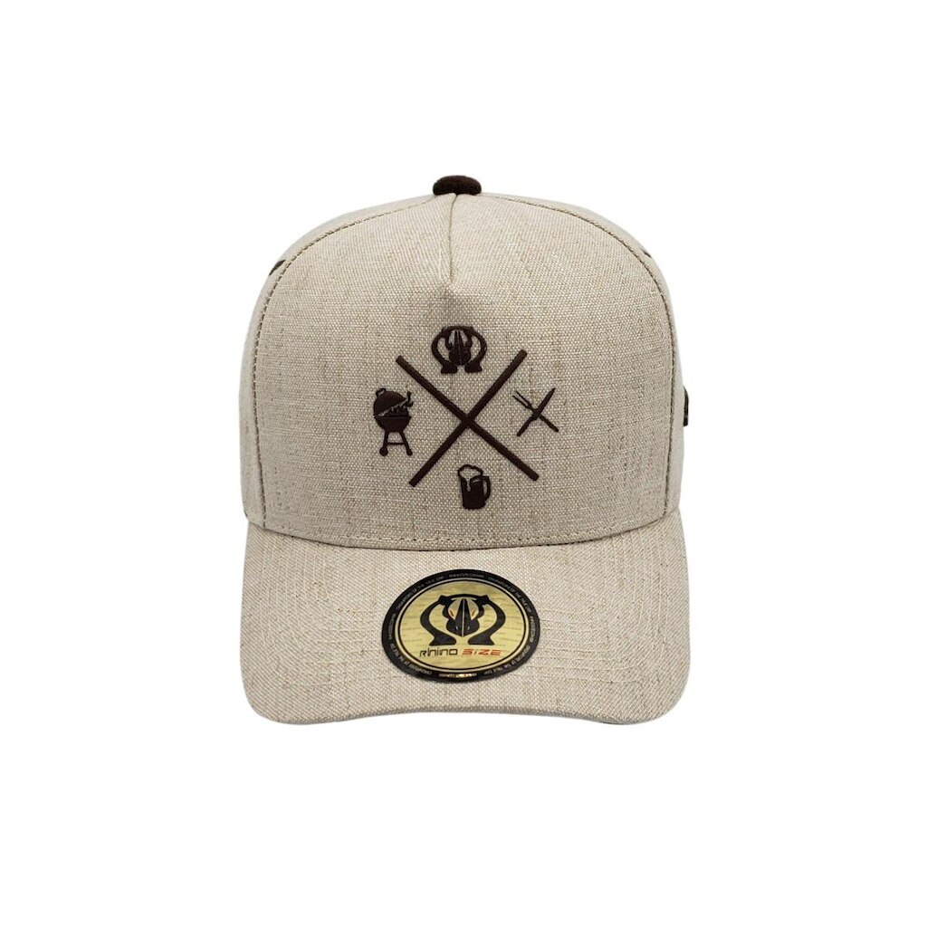 Bone Trucker Rhino Size Linho Beje