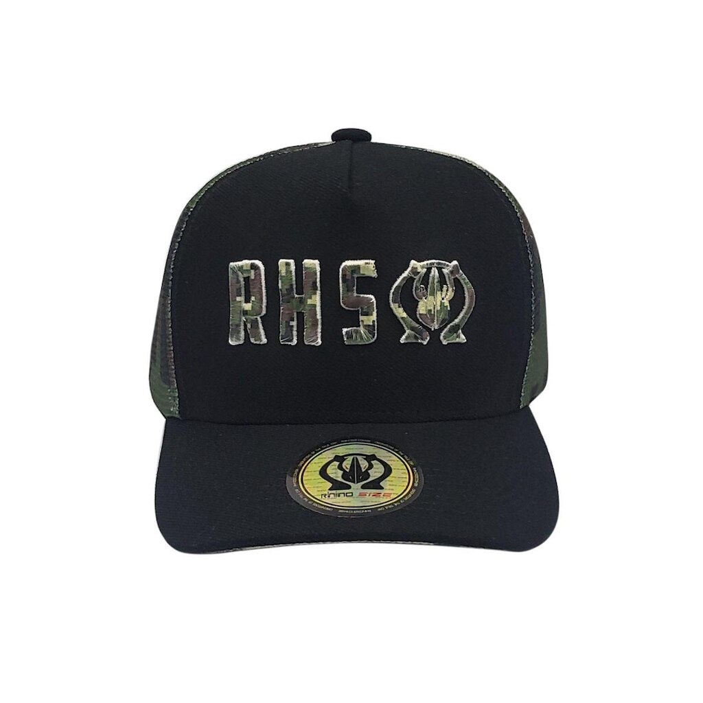 Bone Trucker Rhino Size Preto Com Tela Sublimada