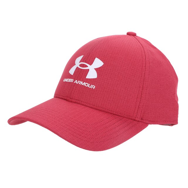 Boné Under Armour Isochill Aba Curva - Rosa+Branco Menor preço em Boné Under Armour Isochill Aba Curva - Rosa+Branco