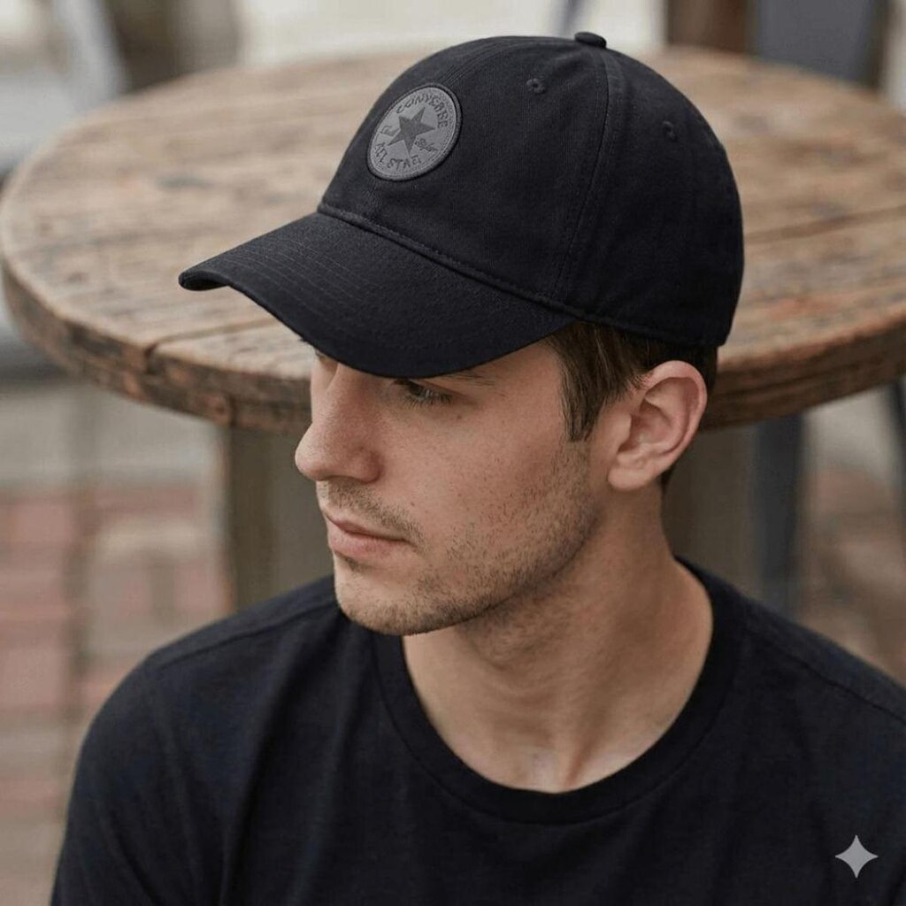 Boné Unissex Converse Baseball Patch Preto