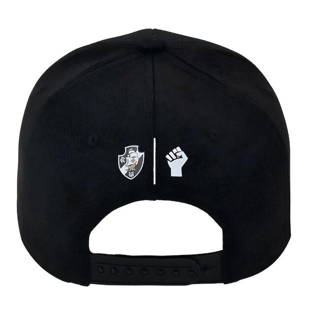Boné Vasco Bordado Cruz de Malta Aba Curva Preto Licenciado