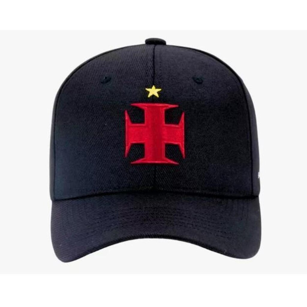 Boné Vasco Da Gama Cruz de Malta Vermelho em Preto Supercap