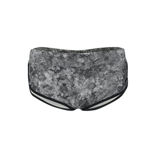 Booty Shorts Rokbox Trilobal - Preto+Branco
