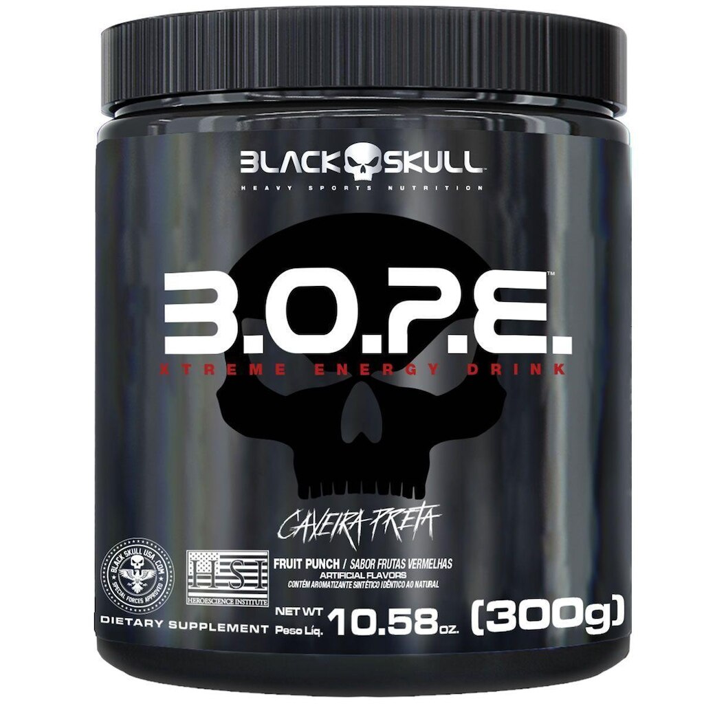BOPE Beta Pure - 300g Frutas Vermelhas - Black Skull