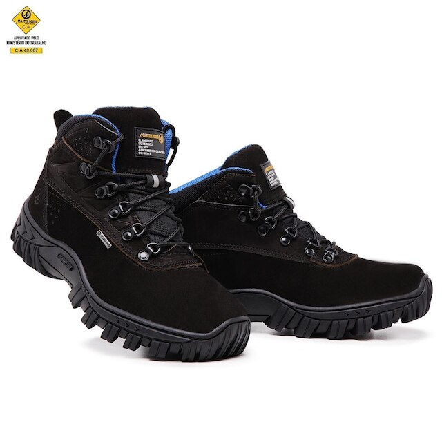 Bota Adventure Couro Masculina para Trabalho Bico Resistente