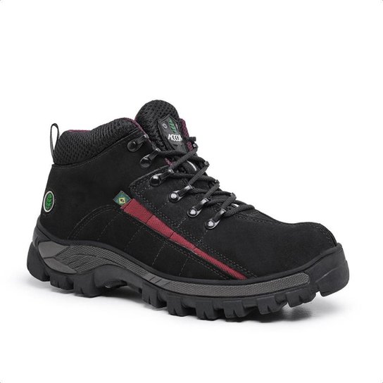 Bota Adventure Feminino Em Couro Nobuck Com Detalhe - Preto+Rosa é ruim? Bota Adventure Feminino Em Couro Nobuck Com Detalhe - Preto+Rosa é boa?