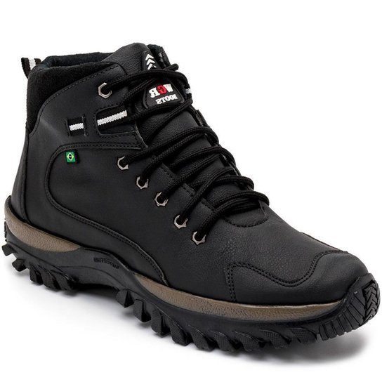 Bota Adventure Masculina Cano Baixo Conforto Extremo Trilha - Preto Menor preço em Bota Adventure Masculina Cano Baixo Conforto Extremo Trilha - Preto