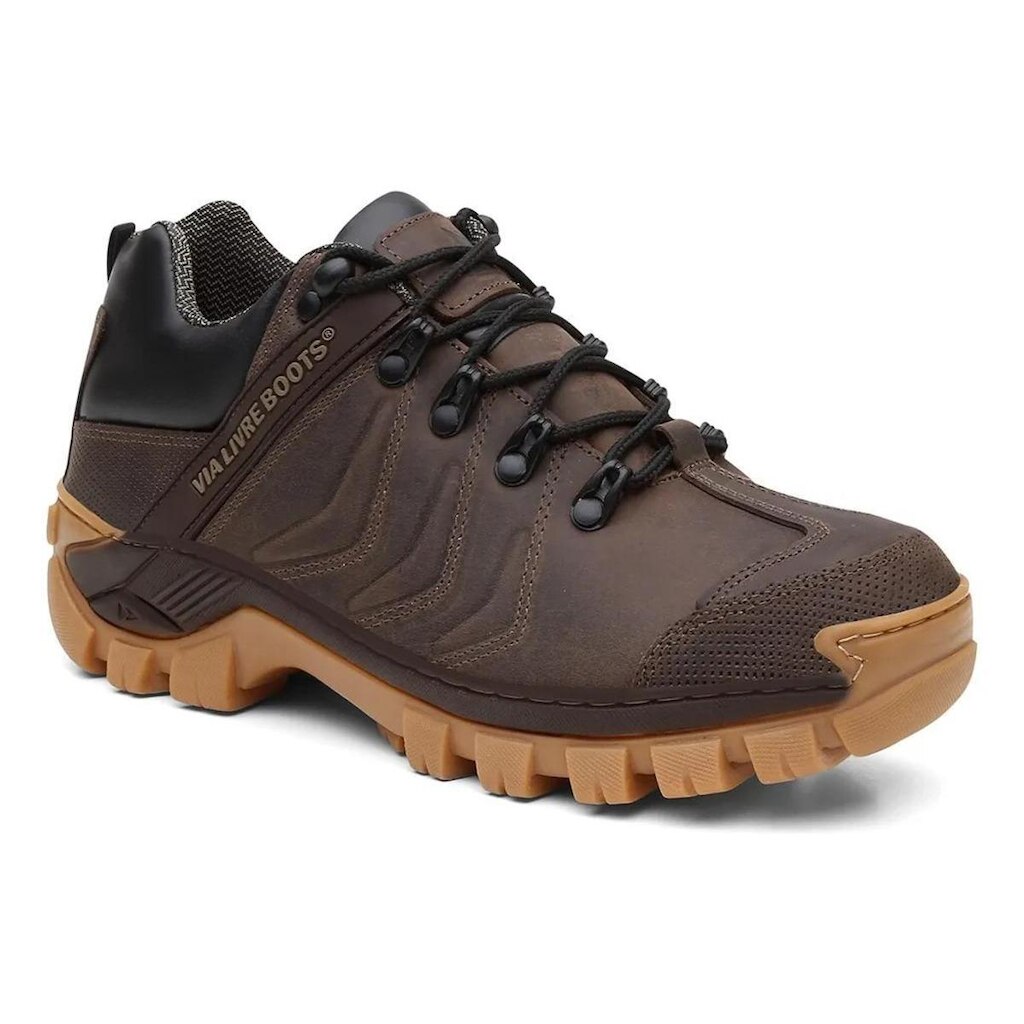 Bota Adventure Masculina Couro Legítimo Confortável e Resistente com Solado Antiderrapante