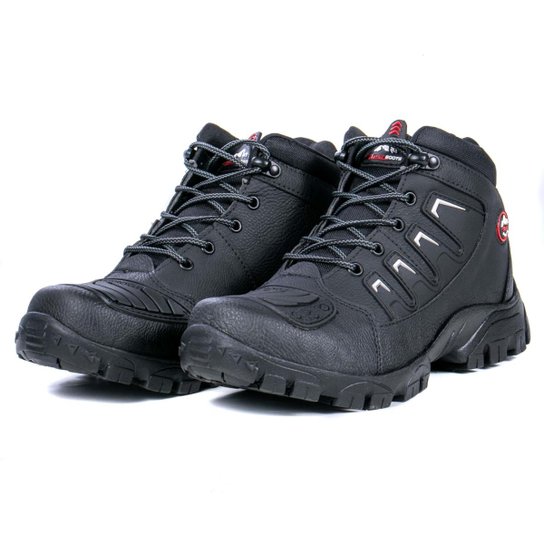 Bota Adventure Masculina De Motoqueiro Preta Da West Line - Preto Menor preço em Bota Adventure Masculina De Motoqueiro Preta Da West Line - Preto