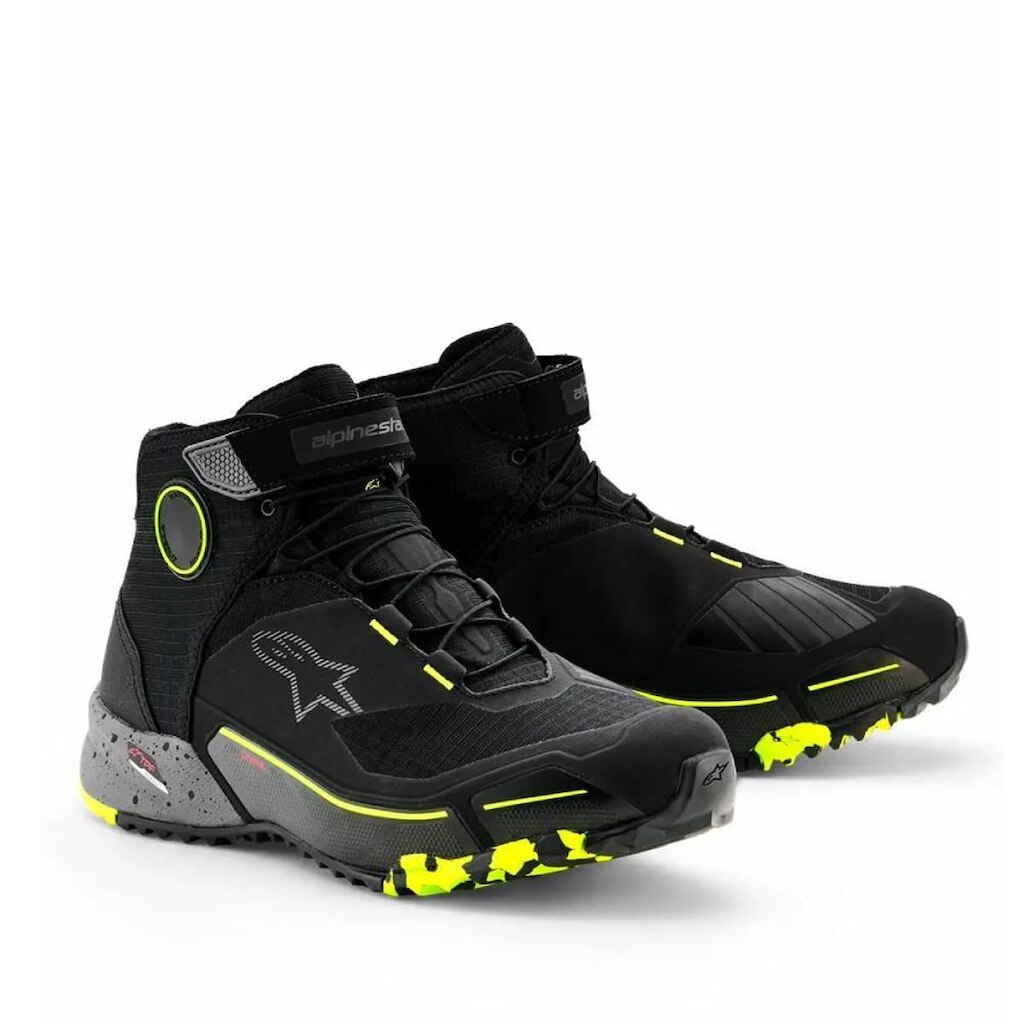 Bota Alpinestars CRX Drystar Preto Cinza e Amarelo