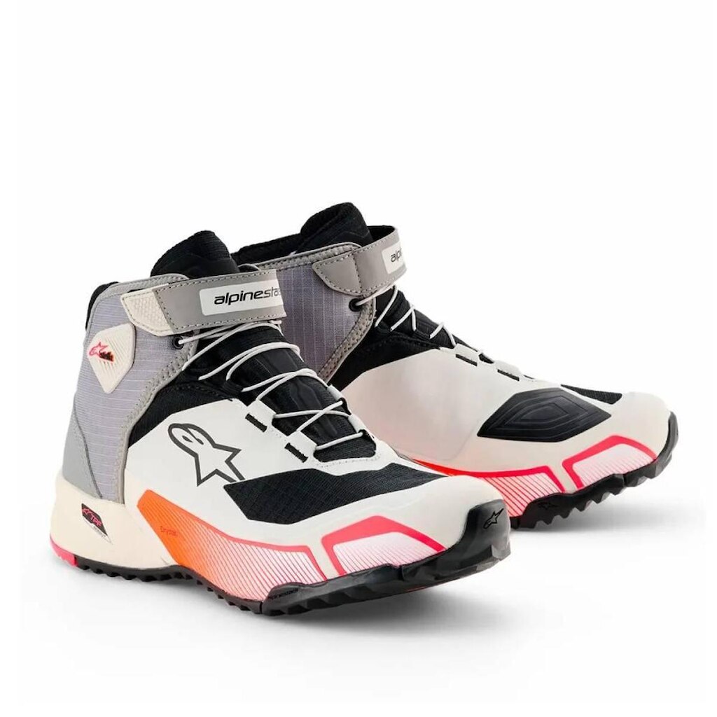 Bota Alpinestars CRX Womens Drystar Cinza Branco e Rosa Diva