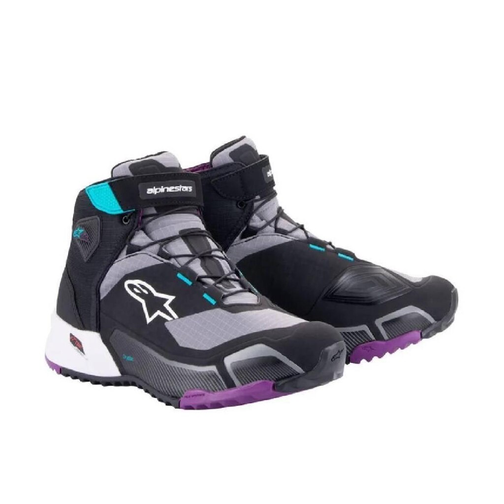 Bota Alpinestars CRX Womens Drystar Preto Cinza e Roxo
