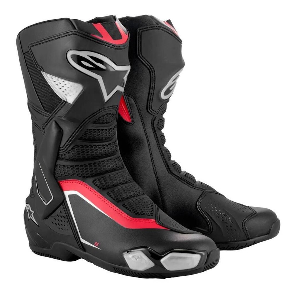 Bota Alpinestars SMX 6 V3 Masculina Preto e Vermelho Silver