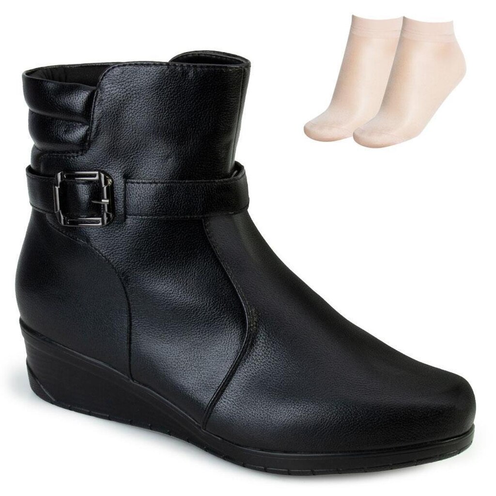 Bota Anabela Pink Moon e Meia MC23-71104
