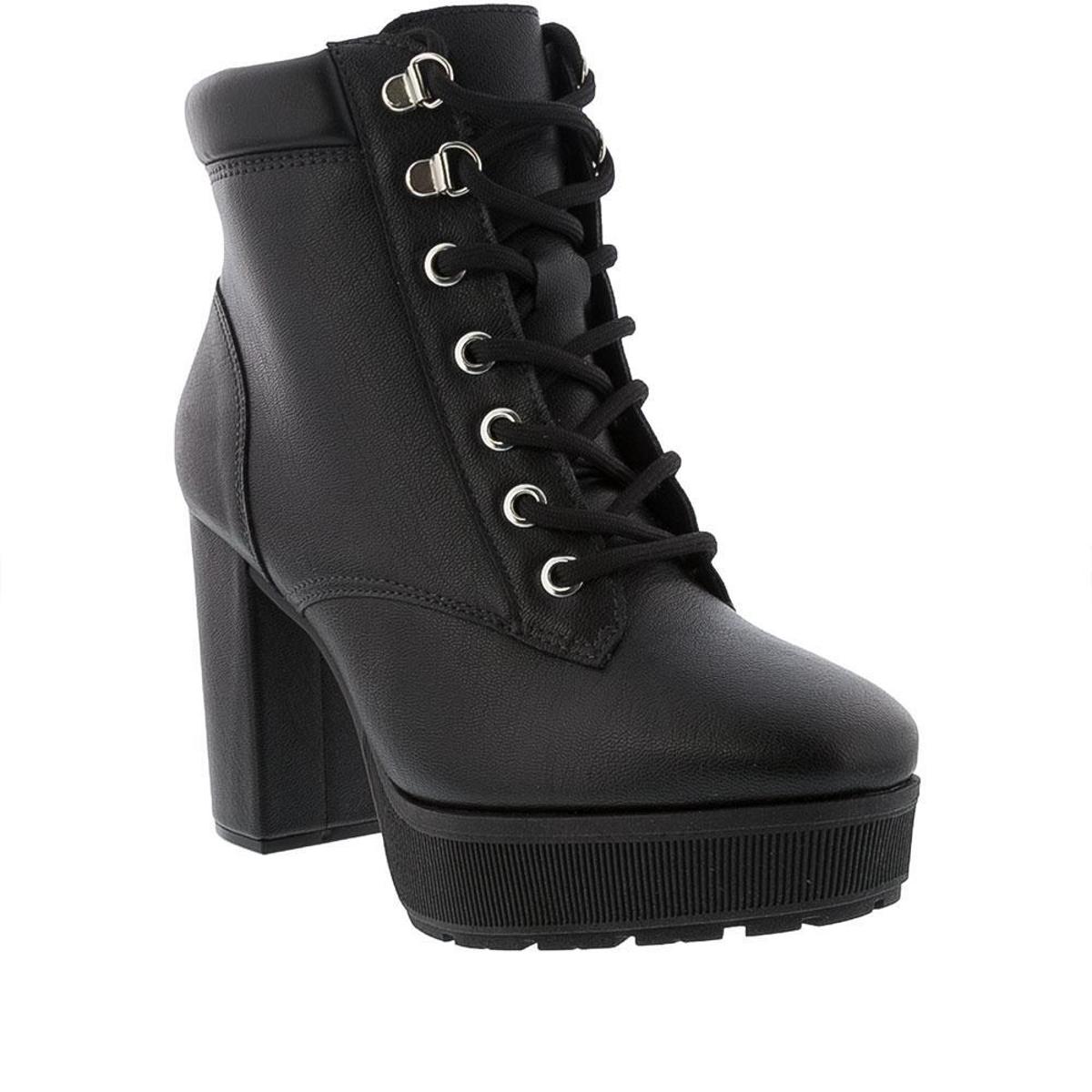 Bota Ankle Boot Vizzano Salto Grosso Meia Pata Preto 3074103 - 43 - Preto |  Netshoes