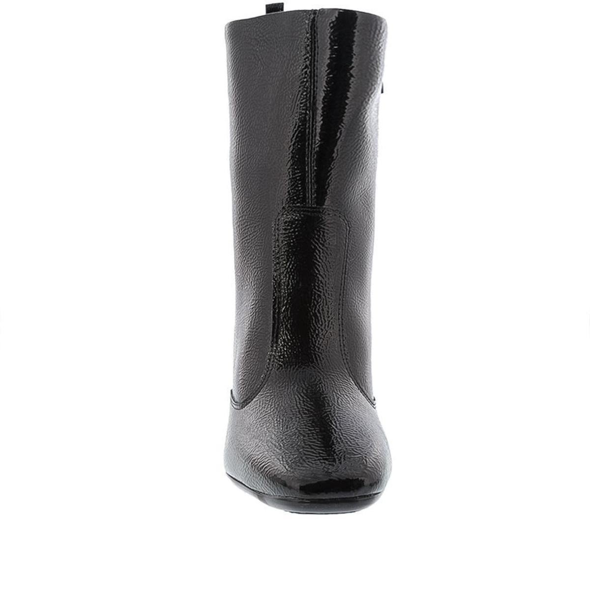 Bota Ankle Boot Vizzano Salto Grosso Vinil Preto - Preto | Netshoes