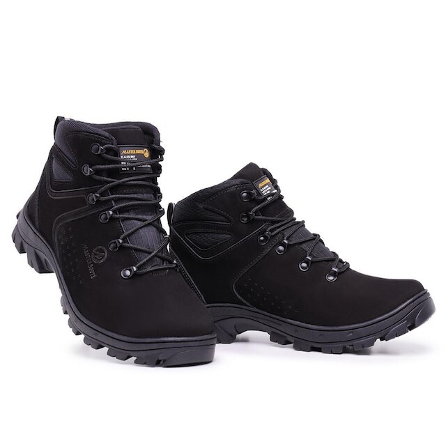 Bota Arizon Couro Masculina Bico de Pvc Palmilha Anatômica