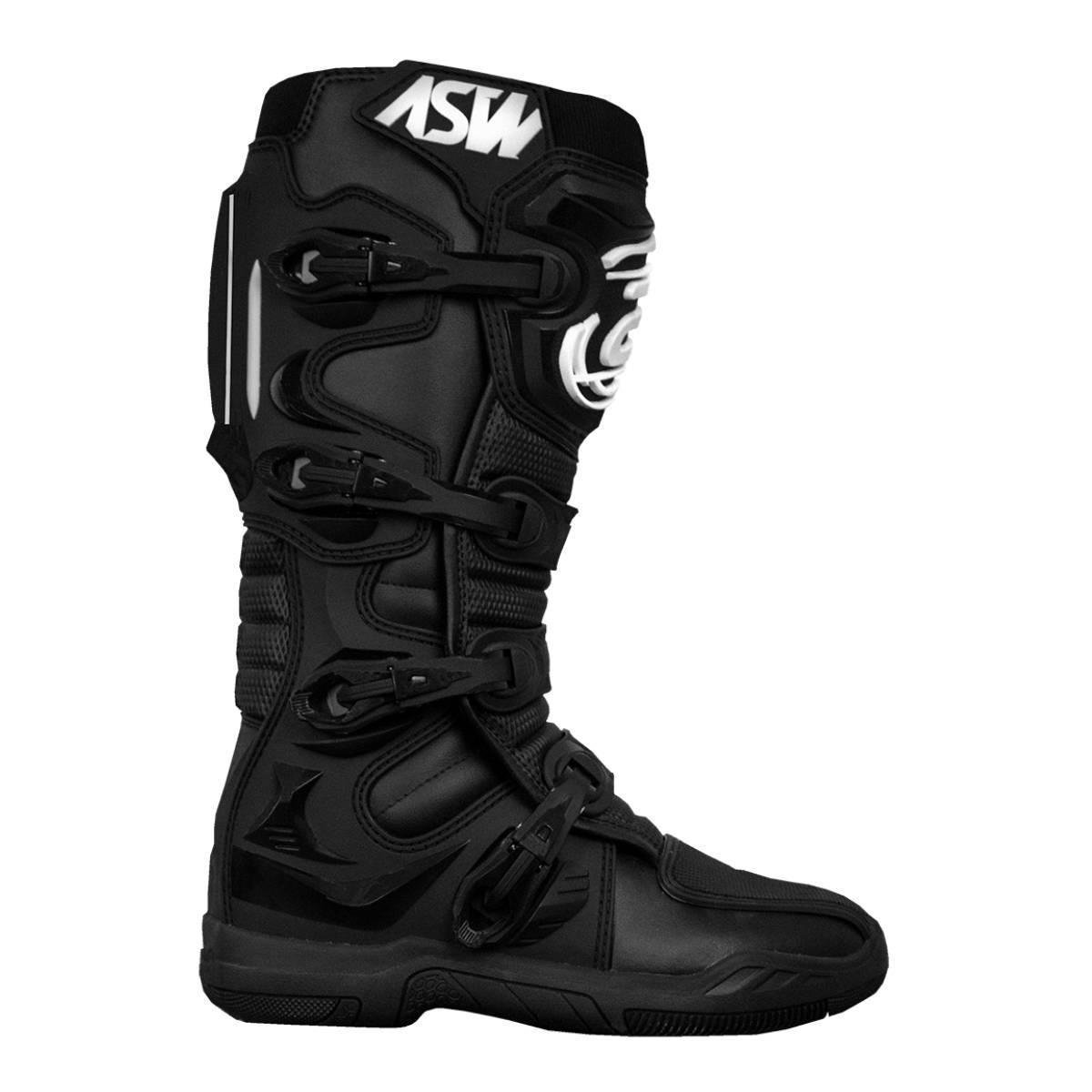 Bota ASW Elevate Motocross Off Road Moto Velocross Trilha Preto