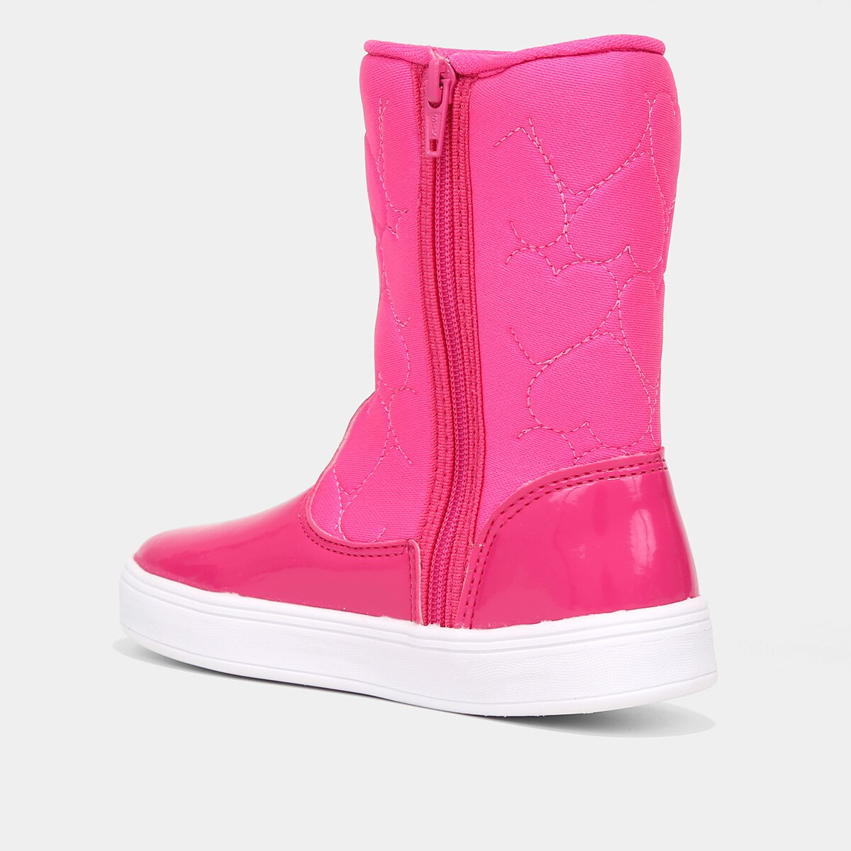 Bota Bebê Tininha Confort Baby Corações com Laço de Cabelo Menina - 4