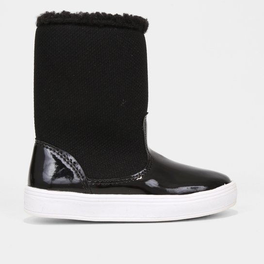 Bota Bebê Tininha Sola Confort Baby Menina - Preto Menor preço em Bota Bebê Tininha Sola Confort Baby Menina - Preto