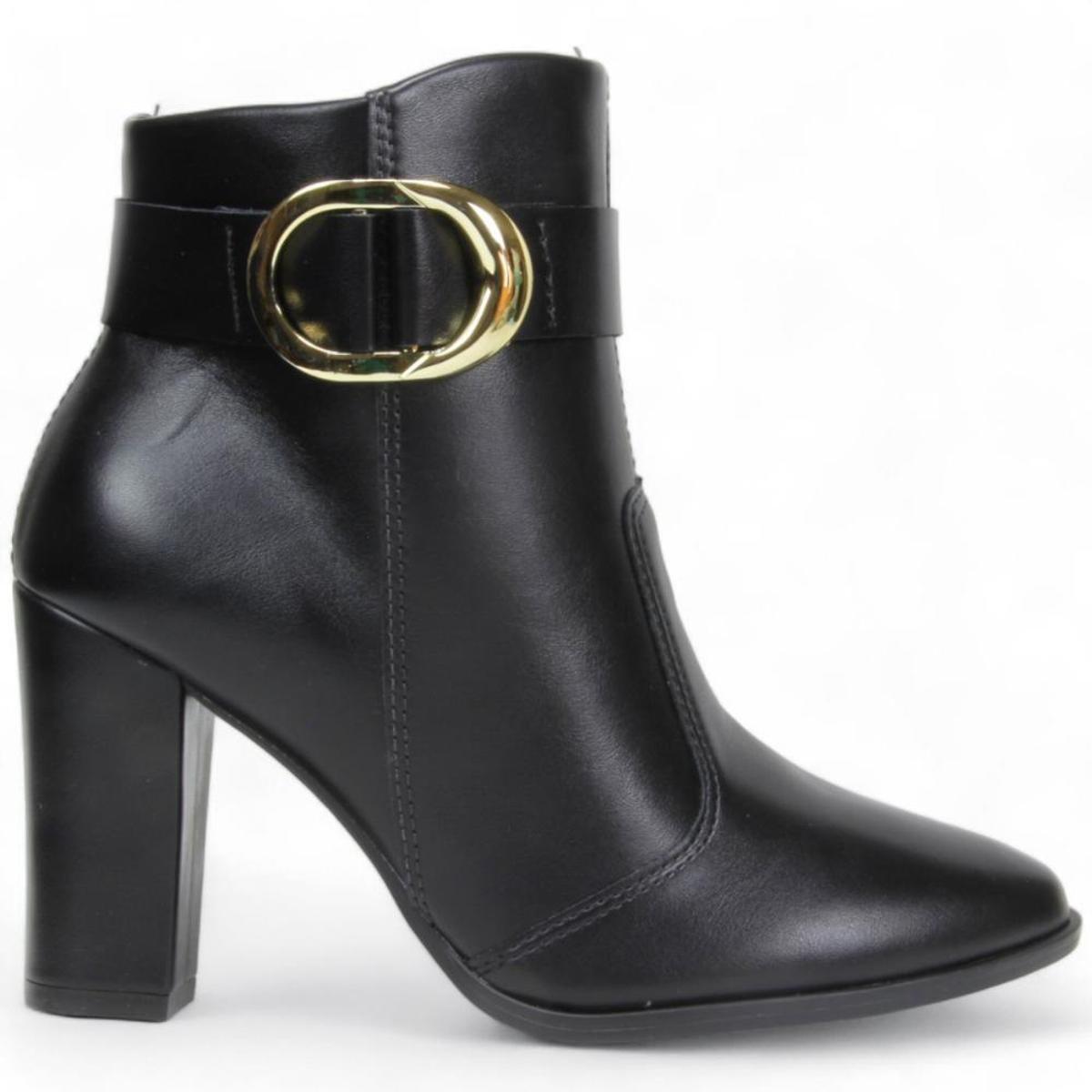 Bota Beira Rio Cano Curto 9043.140.20081 Feminina - Preto | Netshoes