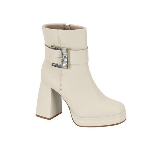 Bota Beira Rio Feminino Ziper Sem Cadarço Fívela 9080 102 - Branco Menor preço em Bota Beira Rio Feminino Ziper Sem Cadarço Fívela 9080 102 - Branco