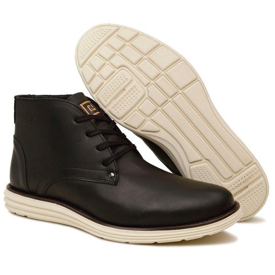 Bota Botina Coturno Masculina CAT em Couro Netshoes
