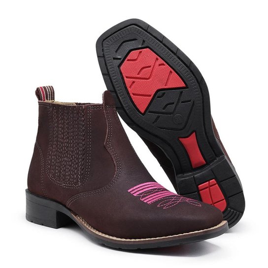 Bota Botina Feminina Country Texana Cano Curto 0193